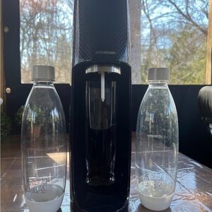 SodaStream Black Sparkling Water Maker with Bottles